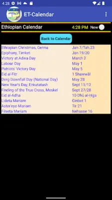 ET-Calendar android App screenshot 0