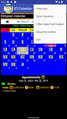 ET-Calendar android App screenshot 2